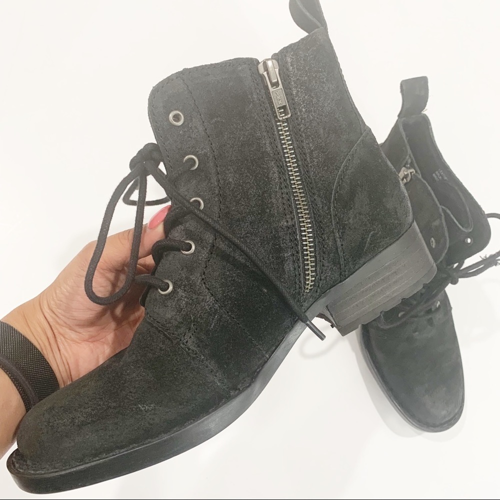 Born black lace up booties 6